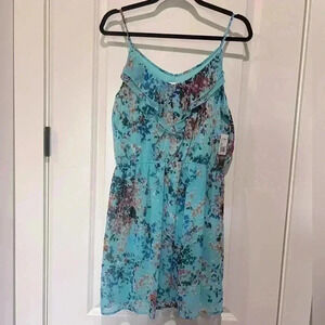 NWT SOPRANO FLORAL SUMMER MINU DRESS SIZE LARGE